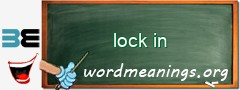 WordMeaning blackboard for lock in